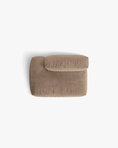 MODUL CANAPEA/COLTAR MARTINA, 133X106 CM, PE STANGA, BEJ INCHIS, TAPITAT CU TAPITERIE DIN TEXTIL CATIFEA VOGUE, MICADONI - Img 4
