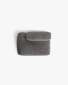 MODUL CANAPEA/COLTAR MARTINA, 133X106 CM, PE STANGA, GRI, TAPITAT CU TAPITERIE DIN TEXTIL CATIFEA VOGUE, MICADONI - Img 4