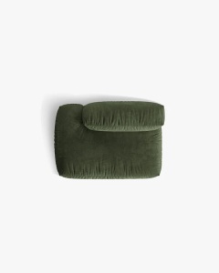 MODUL CANAPEA/COLTAR MARTINA, 133X106 CM, PE STANGA, VERDE, TAPITAT CU TAPITERIE DIN TEXTIL CATIFEA VOGUE, MICADONI - Img 4