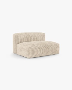 MODUL CANAPEA/COLTAR MARTINA, 76X130 CM, BEJ DESCHIS, TAPITAT CU TAPITERIE DIN TEXTIL CORDOI TILIA, MICADONI - Img 2