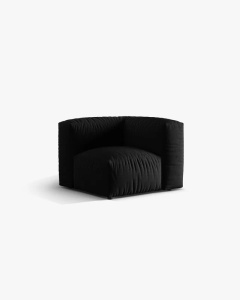 MODUL CANAPEA/COLTAR MARTINA, 76X98 CM, NEGRU, TAPITAT CU TAPITERIE DIN TEXTIL STRUCTURAT BOSTON, MICADONI - Img 2
