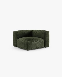 MODUL CANAPEA/COLTAR MARTINA, 76X98 CM, VERDE, TAPITAT CU TAPITERIE DIN TEXTIL CATIFEA VOGUE, MICADONI - Img 2