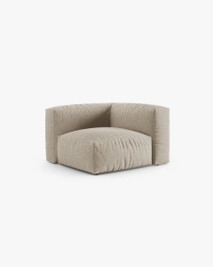 MODUL CANAPEA/COLTAR MARTINA, 90X120 CM, BEJ DESCHIS, TAPITAT CU TAPITERIE DIN TEXTIL STRUCTURAT BOSTON, MICADONI - Img 2
