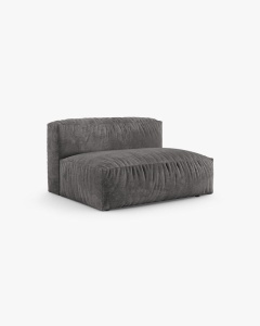 MODUL CANAPEA/COLTAR MARTINA, 90X132 CM, GRI, TAPITAT CU TAPITERIE DIN TEXTIL CATIFEA VOGUE, MICADONI - Img 2