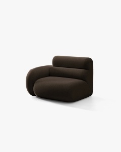 MODUL CANAPEA/COLTAR NEO, PE STANGA, MARO, 110X100 CM, TAPITAT CU TAPITERIE DIN TEXTIL BOUCLE BALOO, MICADONI - Img 2