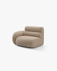 MODUL CANAPEA/COLTAR NEO, PE STANGA, NISIPIU, 110X100 CM, TAPITAT CU TAPITERIE DIN TEXTIL CHENILLE SILENCIO, MICADONI - Img 2