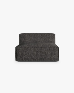 MODUL CANAPEA/COLTAR NURIA GRI GAFIT, 120X110 CM, TAPITAT CU TAPITERIE DIN TEXTIL BOUCLE MONET, MICADONI
