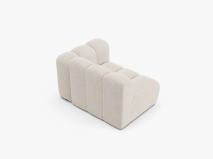 MODUL CANAPEA LUPIN, 114 CM, PE DREAPTA, BEJ DESCHIS, CU TAPITERIE DIN TEXTIL CHENILLE EDEN, MICADONI - Img 3