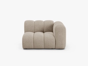 MODUL CANAPEA LUPIN, 114 CM, PE DREAPTA, BEJ INCHIS, CU TAPITERIE DIN TEXTIL CHENILLE EDEN, MICADONI