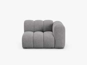 MODUL CANAPEA LUPIN, 114 CM, PE DREAPTA, GRI DESCHIS, CU TAPITERIE DIN TEXTIL CHENILLE EDEN, MICADONI