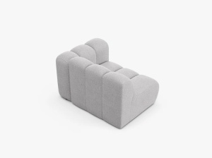MODUL CANAPEA LUPIN, 114 CM, PE DREAPTA, GRI DESCHIS, CU TAPITERIE DIN TEXTIL BOUCLE BALOO, MICADONI - Img 3