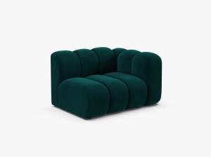 MODUL CANAPEA LUPIN, 114 CM, PE DREAPTA, PETROL INTENS, CU TAPITERIE DIN TEXTIL CATIFEA VENUS, MICADONI - Img 2