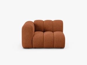 MODUL CANAPEA LUPIN, 114 CM, PE STANGA, CARAMIZIU, CU TAPITERIE DIN TEXTIL CHENILLE EDEN, MICADONI