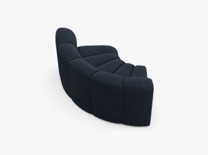 MODUL CANAPEA LUPIN, 185 CM, ALBASTRU MARIN, CU TAPITERIE DIN TEXTIL CHENILLE EDEN, MICADONI - Img 3