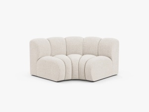 MODUL CANAPEA LUPIN, 185 CM, BEJ DESCHIS, CU TAPITERIE DIN TEXTIL CHENILLE EDEN, MICADONI