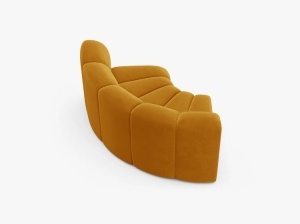 MODUL CANAPEA LUPIN, 185 CM, GABEN, CU TAPITERIE DIN TEXTIL CATIFEA SALVADOR, MICADONI - Img 3
