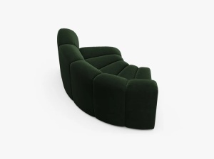 MODUL CANAPEA LUPIN, 185 CM, VERDE SMARALD, CU TAPITERIE DIN TEXTIL CATIFEA VENUS, MICADONI - Img 3
