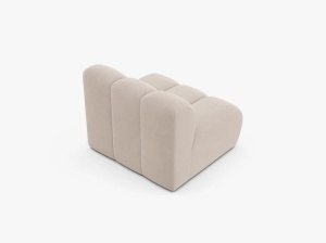 MODUL CANAPEA LUPIN, 90 CM, BEJ DESCHIS, CU TAPITERIE DIN TEXTIL CATIFEA VENUS, MICADONI - Img 3