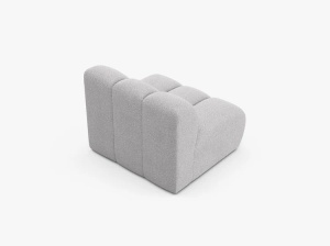 MODUL CANAPEA LUPIN, 90 CM, GRI DESCHIS, CU TAPITERIE DIN TEXTIL BOUCLE BALOO, MICADONI - Img 3