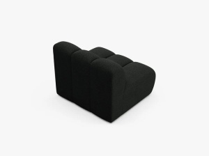 MODUL CANAPEA LUPIN, 90 CM, NEGRU, CU TAPITERIE DIN TEXTIL BOUCLE BALOO, MICADONI - Img 3