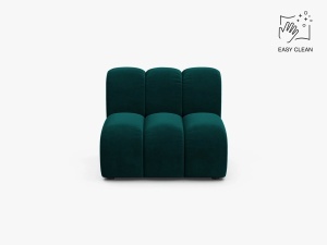 MODUL CANAPEA LUPIN, 90 CM, PETROL INTENS, CU TAPITERIE DIN TEXTIL CATIFEA VENUS, MICADONI