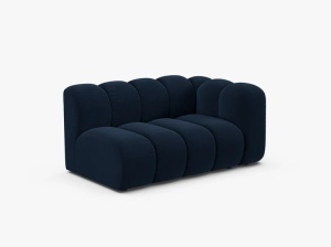 MODUL CANAPEA LUPIN, PE DREAPTA, 144 CM, ALBASTRU ROYAL, CU TAPITERIE DIN TEXTIL CATIFEA SALVADOR, MICADONI - Img 2