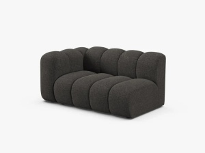 MODUL CANAPEA LUPIN, PE DREAPTA, 144 CM, GRI INCHIS, CU TAPITERIE DIN TEXTIL CHENILLE EDEN, MICADONI - Img 2