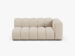 MODUL CANAPEA LUPIN, PE DREAPTA, 173 CM, BEJ, CU TAPITERIE DIN TEXTIL BOUCLE BALOO, MICADONI