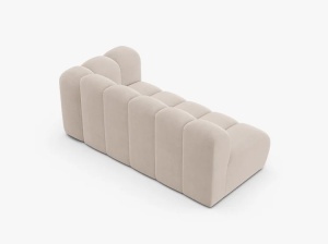 MODUL CANAPEA LUPIN, PE DREAPTA, 173 CM, BEJ DESCHIS, CU TAPITERIE DIN TEXTIL CATIFEA VENUS, MICADONI - Img 3
