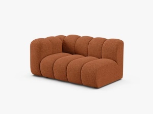 MODUL CANAPEA LUPIN, PE STANGA, 144 CM, CARAMIZIU, CU TAPITERIE DIN TEXTIL CHENILLE EDEN, MICADONI - Img 2