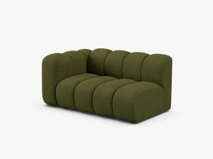 MODUL CANAPEA LUPIN, PE STANGA, 144 CM, VERDE MASLINIU INCHIS, CU TAPITERIE DIN TEXTIL BOUCLE BALOO, MICADONI - Img 2