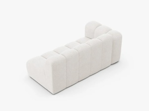 MODUL CANAPEA LUPIN, PE STANGA, 173 CM, ALB, CU TAPITERIE DIN TEXTIL BOUCLE BALOO, MICADONI - Img 3
