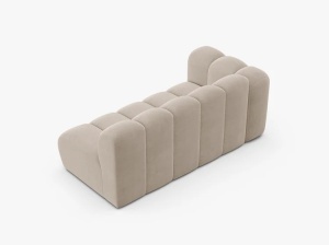 MODUL CANAPEA LUPIN, PE STANGA, 173 CM, BEJ, CU TAPITERIE DIN TEXTIL CATIFEA SALVADOR, MICADONI - Img 3