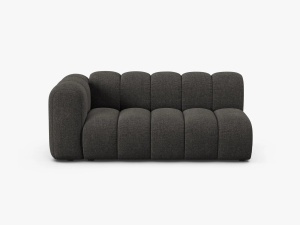 MODUL CANAPEA LUPIN, PE STANGA, 173 CM, GRI INCHIS, CU TAPITERIE DIN TEXTIL CHENILLE EDEN, MICADONI
