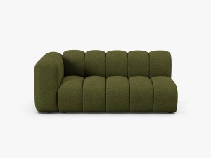 MODUL CANAPEA LUPIN, PE STANGA, 173 CM, VERDE MASLINIU INCHIS, CU TAPITERIE DIN TEXTIL BOUCLE BALOO, MICADONI