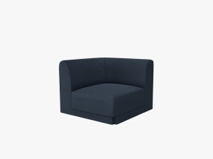 MODUL CANAPEA MILEY, ALBASTRU INCHIS, CU TAPITERIE DIN TEXTIL BOUCLE BALOO, MICADONI - Img 2