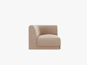 MODUL CANAPEA MILEY, CAPPUCCINO, CU TAPITERIE DIN CATIFEA BLUVEL, MICADONI