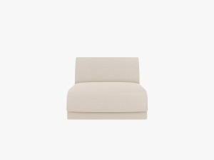 MODUL CANAPEA MILEY, CU SPATAR, BEJ, CU TAPITERIE DIN TEXTIL BOUCLE BALOO, MICADONI
