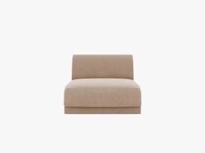MODUL CANAPEA MILEY, CU SPATAR, CAPPUCCINO, CU TAPITERIE DIN CATIFEA BLUVEL, MICADONI