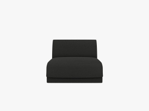 MODUL CANAPEA MILEY, CU SPATAR, NEGRU, CU TAPITERIE DIN TEXTIL BOUCLE BALOO, MICADONI