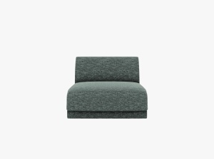 MODUL CANAPEA MILEY, CU SPATAR, VERDE BANEZINA, CU TAPITERIE DIN TEXTIL CHENILLE HAGA, MICADONI