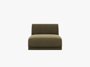 MODUL CANAPEA MILEY, CU SPATAR, VERDE, CU TAPITERIE DIN CATIFEA BLUVEL, MICADONI