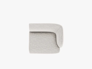 MODUL CANAPEA MILEY, PE DREAPTA, ARGNTIU, CU TAPITERIE DIN TEXTIL CHENILLE HAGA, MICADONI - Img 4