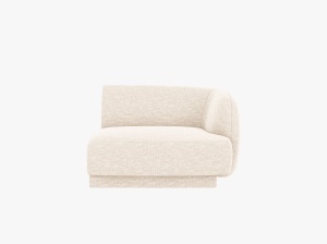 MODUL CANAPEA MILEY, PE DREAPTA, BEJ FILDES, CU TAPITERIE DIN TEXTIL CHENILLE EDEN, MICADONI