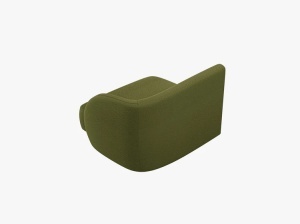 MODUL CANAPEA MILEY, PE DREAPTA, VERDE MASLINIU INCHIS, CU TAPITERIE DIN TEXTIL BOUCLE BALOO, MICADONI - Img 4