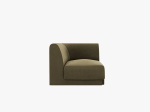 MODUL CANAPEA MILEY, VERDE, CU TAPITERIE DIN CATIFEA BLUVEL, MICADONI