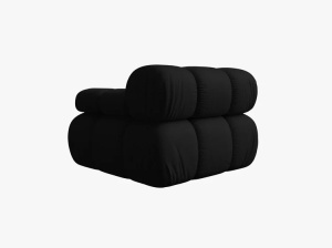 MODUL CANPEA BELLIS, PE DREAPTA, NEGRU, CU TAPITERIE DIN TEXTIL 3D SONIC, MICADONI - Img 4