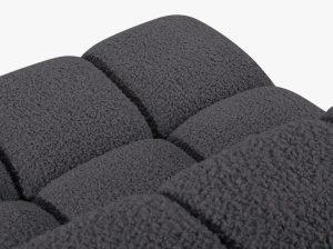 MODUL COLTAR BELLIS, GRI GRAFIT, CU TAPITERIE DIN TEXTIL BOUCLE ROLF, MICADONI - Img 4
