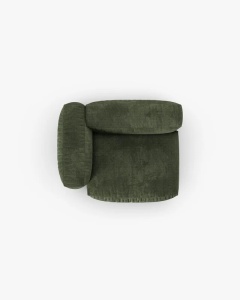 MODUL COLTAR/CANAPEA MARTINA, 120X120 CM, PE STANGA, ADANCIME SCAUN 90 CM, VERDE, TAPITAT CU TAPITERIE DIN TEXTIL CATIFEAA VOGUE, MICADONI - Img 5