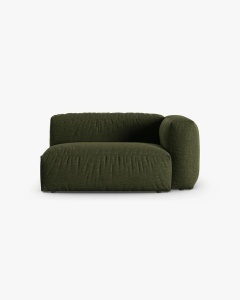 MODUL COLTAR/CANAPEA MARTINA, 120X160 CM, PE DREAPTA, ADANCIME SCAUN 90 CM, VERDE, TAPITAT CU TAPITERIE DIN TEXTIL STRUCTURAT BOSTON, MICADONI